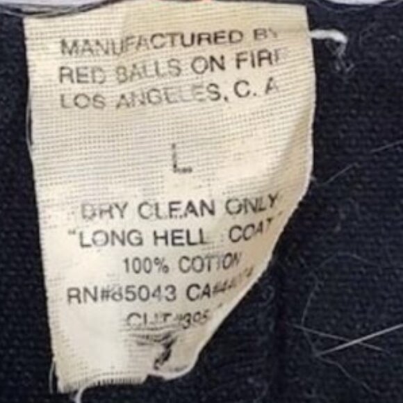 RB Redballs on Fire London LA Gothic Trench Coat, Corset Lace Vintage -- Size L - Picture 3 of 9